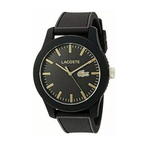 Lacoste Men's 2010818 watch 12.12 Analog Display Japanese Quartz Black W000005